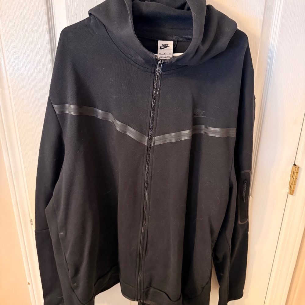 Nike Mens Tech Fleece Full-Zip Hoodie - 4XL - Black